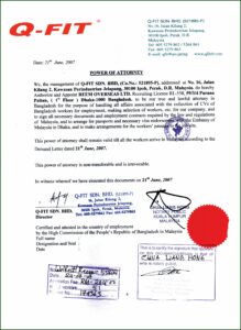 Revocable Power Of Attorney Malaysia Sample