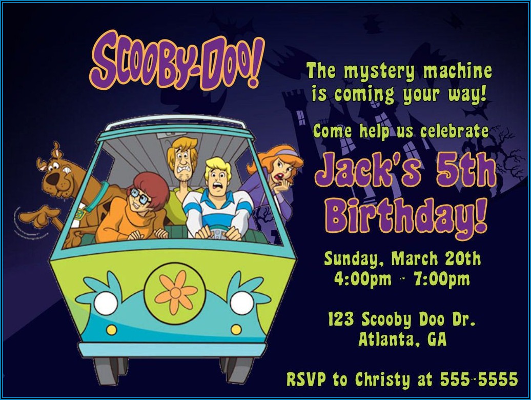 Scooby Doo Birthday Invitations Free Printables