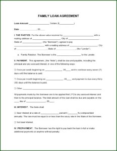 Simple Loan Document Form