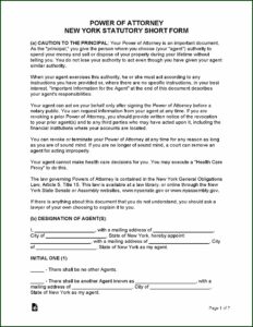Statutory Durable Power Of Attorney Template