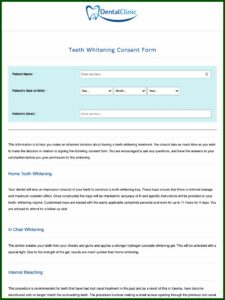 Teeth Whitening Consent Form