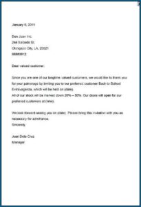 Thank You For Dinner Invitation Sample Letter