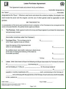 Truck Lease Purchase Agreement Form
