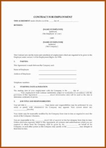 1099 Employment Contract Template