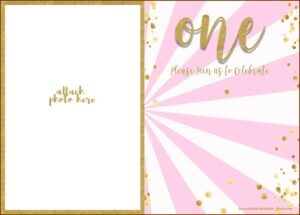 1st Birthday Invitation Template (free)