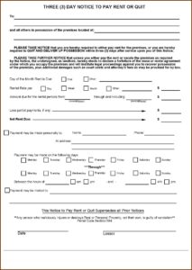 3 Day Notice To Quit California Template