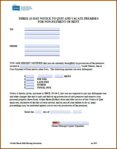 3 Day Notice To Quit Template