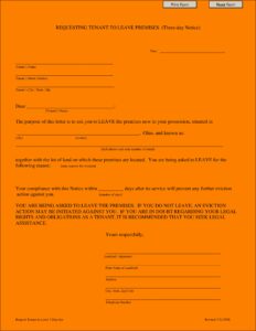 3 Day Notice To Vacate Ohio Template