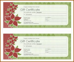 Avery Gift Certificate Template