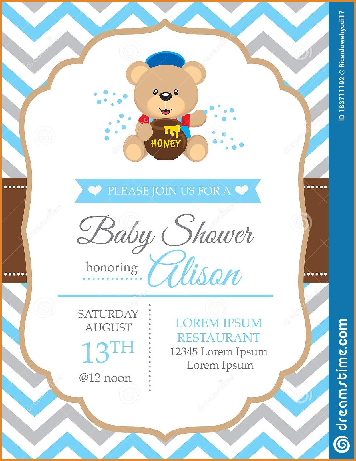 Baby Shower Invitation Template Boy