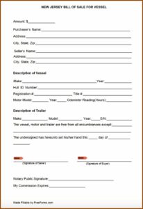 Boat Purchase Agreement Template Free