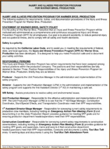 California Injury And Illness Prevention Program Sample