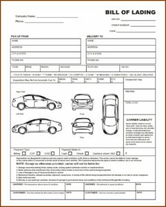 Car Transport Invoice Template