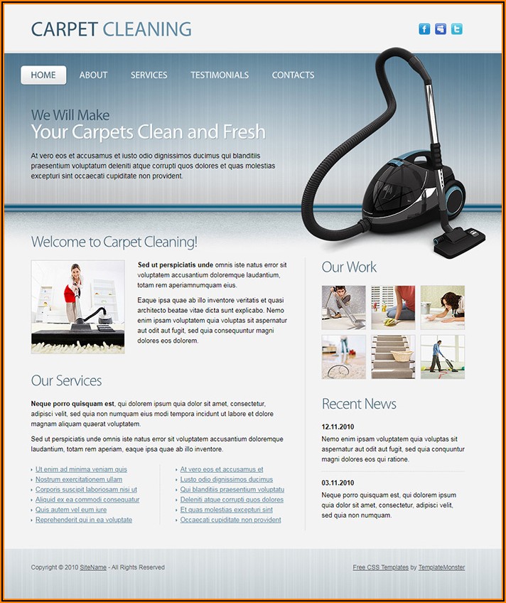 Carpet Cleaning Website Template