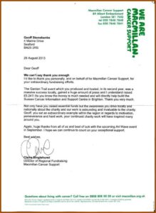 Charity Donation Letter Template Uk