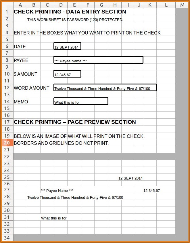 Cheque Printing Format In Word Free Download