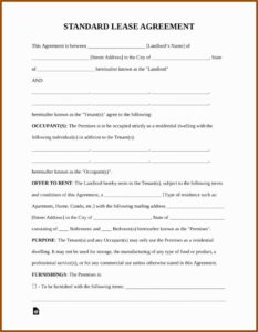 Commercial Rent Contract Template
