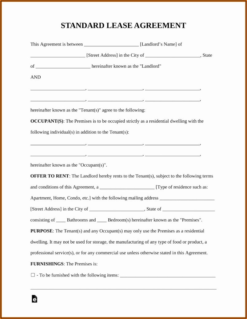 Commercial Rent Contract Template