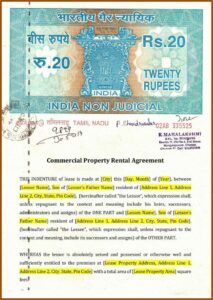 Commercial Rental Agreement Contract Template