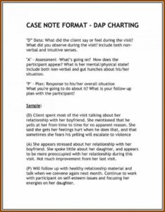 Counseling Case Notes Examples
