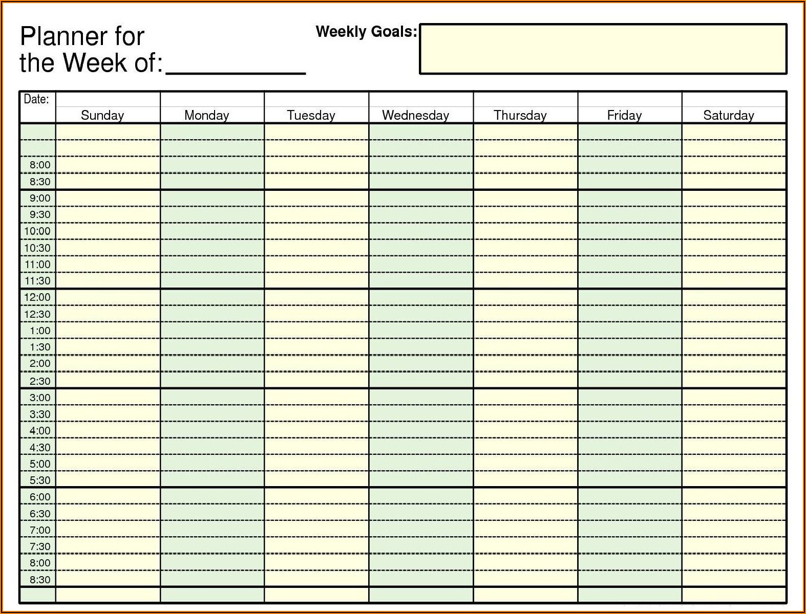 Daily Appointment Book Template Excel