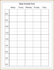 Daily Schedule Planner Template Free