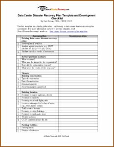 Data Backup And Recovery Plan Template