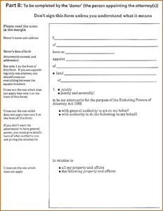 Enduring Power Of Attorney Template Uk