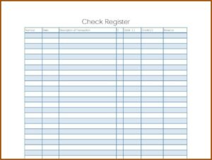 Excel Business Check Register Template