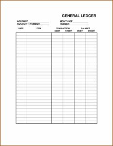 Excel Ledger Balance Sheet Template