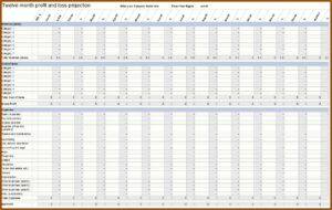 Excel Template Profit And Loss