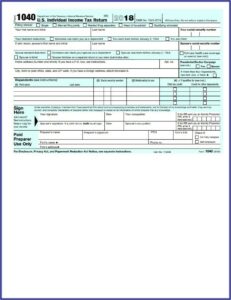 Federal Income Tax Filing Form Pdf