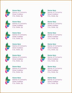 Free Christmas Address Label Templates Avery 5160