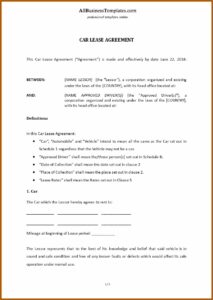 Free Commercial Vehicle Lease Agreement Template