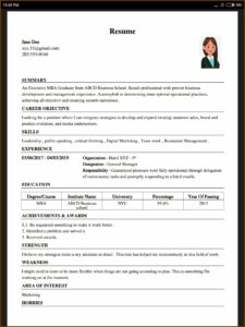 Free Cv Templates Download Pdf
