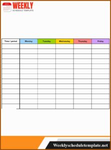 Free Daily Schedule Template