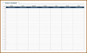 Free Daily Schedule Template Pdf