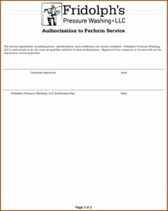 Free Pressure Washing Contract Forms