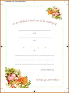 Free Printable Christmas Wedding Invitations Templates