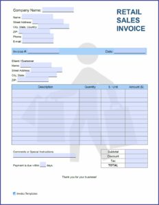 Free Sales Invoice Template Pdf