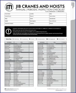 Gantry Crane Inspection Sheet