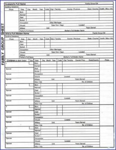 Genealogy Family Tree Forms Free