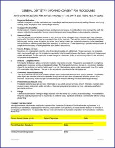 General Dental Treatment Consent Form