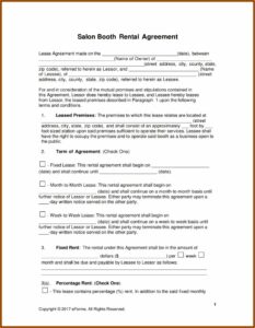 Hair Salon Employment Contract Template