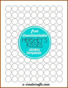 Hershey Kiss Stickers Template Download