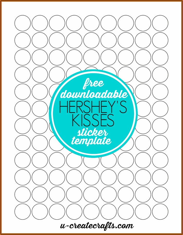 Hershey Kiss Stickers Template Download