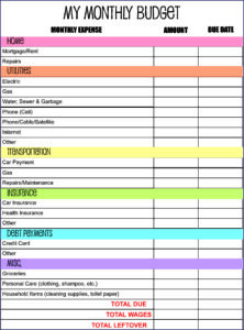 Home Budget Planner Template Free