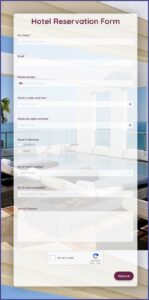 Hotel Reservation Form Template