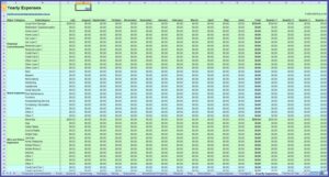 Household Budget Spreadsheet Template Free