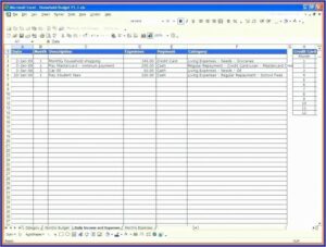 Household Budget Template Free Printable
